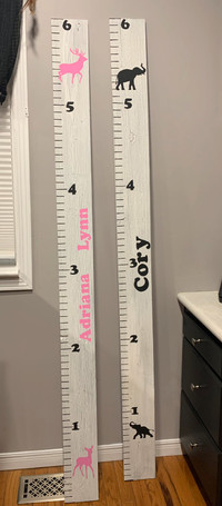 Growth charts hand painted