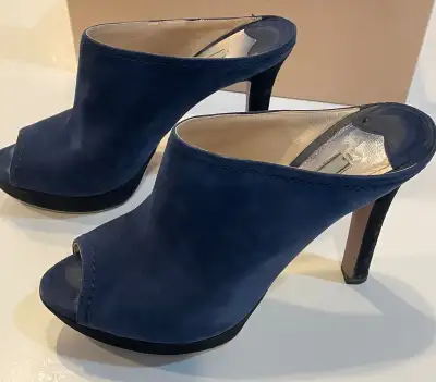 Prada Blue Suede Shoes -size 8, View more