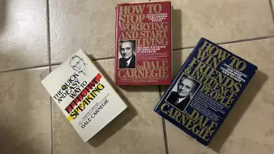 A set of three classic Dale Carnegie books, perfect for personal growth and improving your communica...