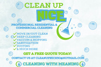 Residential & commercial cleaning services. 