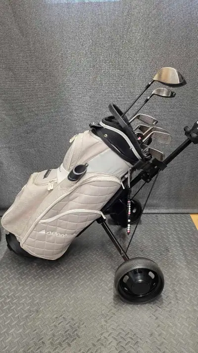WOMEN'S Right Adams Golf Clubs with Cart & Bag , View more