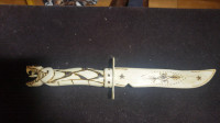 Carved bone snake knife from Cuba.