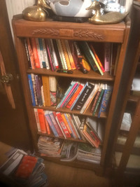 Antique solid oak book shelf