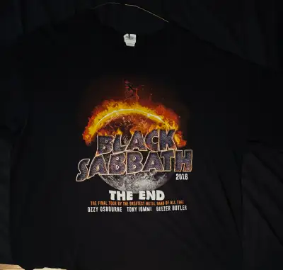 Black Sabbath - The End Tour 2016 2Xl $50 Ac/Dc - Black Ice Tour 2008-2009 3Xl $40 Jimmy Buffet-Parr...