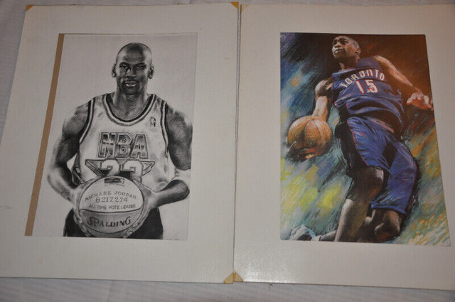 Vince Carter and Michael Jordan sketch posters in Arts & Collectibles in Mississauga / Peel Region