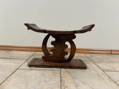 Ghana Hand-carved Fruitwood Tribal Bench, Vintage Seating, 1980s, View more
