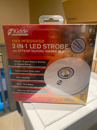 Kidde 2 in 1 LED strobe and 10 year talking smoke detector