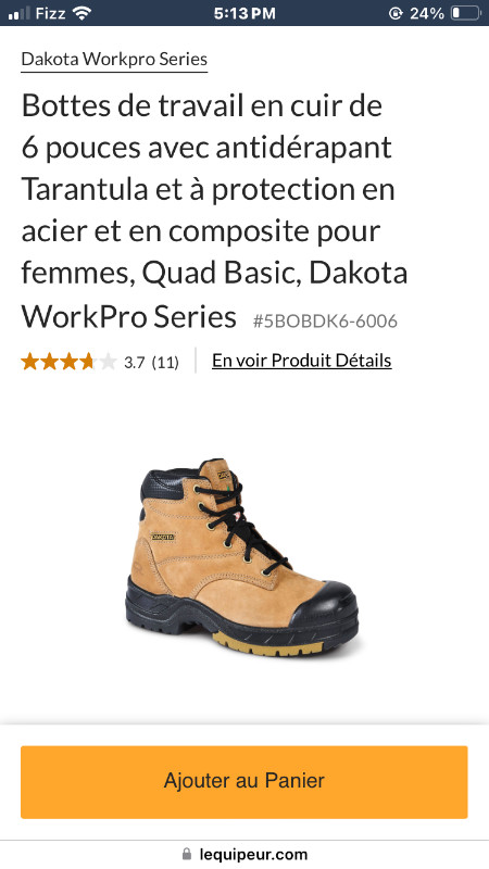 Bottes de travail Dakota pour femme dans Femmes - Chaussures  à Longueuil/Rive Sud - Image 2