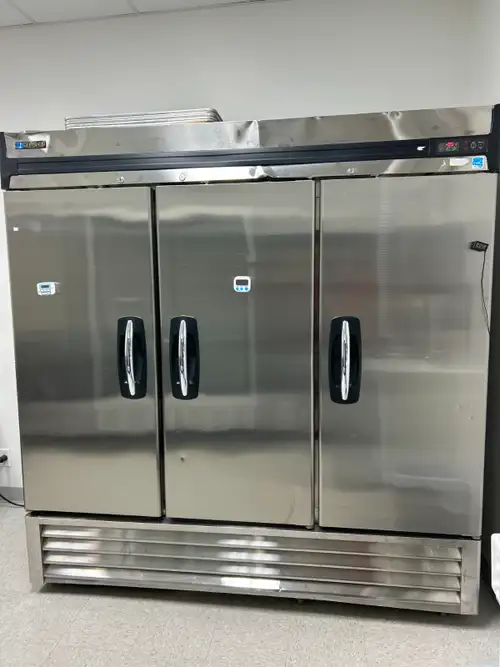 Great working commercial freezer, triple door, new compressor installed Nov. '23, in storage since A...