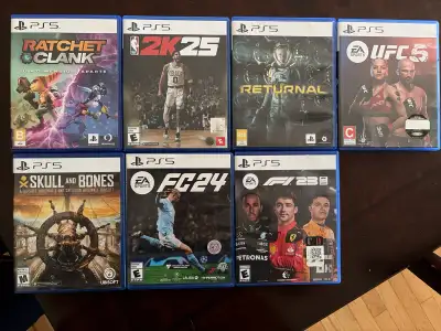 7 Games PS5 PlayStation Games 7 Games Bundle and Controller, View more