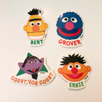 2000 Sesame Street Sandylion Stickers Henson Bert Grover Ernie