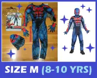 Halloween Costume --- Spider-Man 2099 (Size M, 8-10 Years)