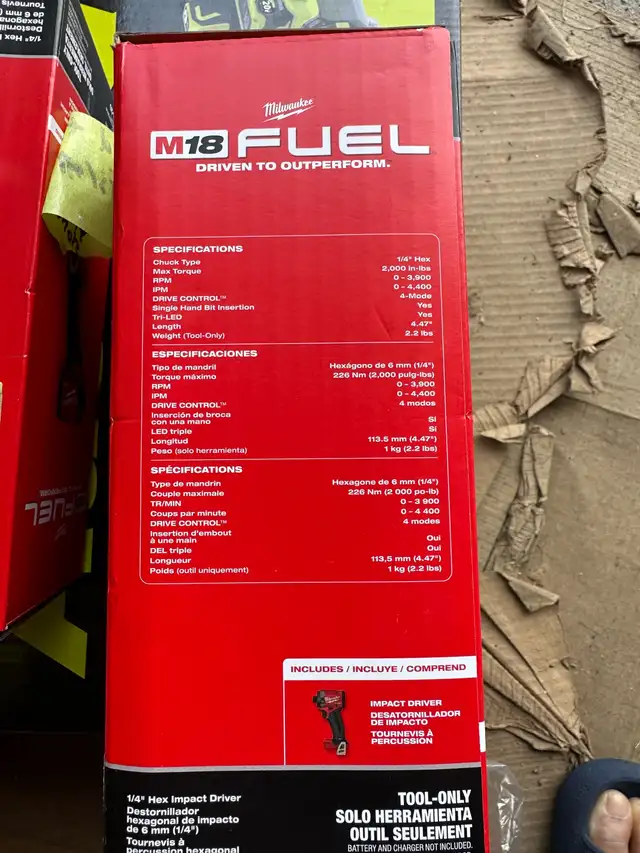 Milwaukee M18 FUEL 1/4" Hex Impact Driver in Power Tools in Mississauga / Peel Region - Image 3
