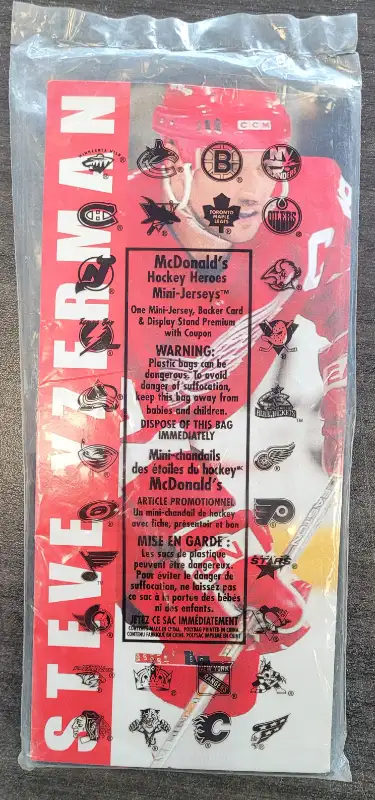 Steve Yzerman 2003 McD's NHL Hockey Heroes Mini Jersey NIP, View more