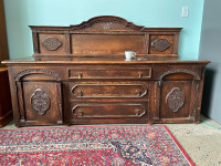 Antique solid oak sideboard [West Coast Lumber Baron style]