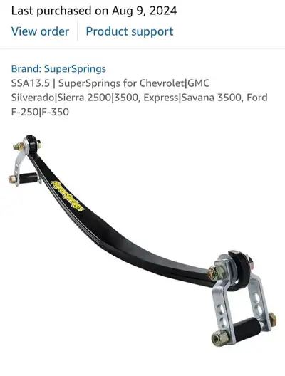 Purchased new last August. Decided not too use them . Still new in box . Set of 2 super springs and...