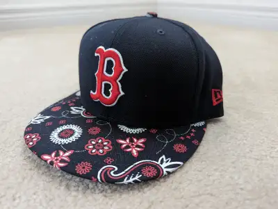 Size 7 1/4 Boston Red Sox New Era 5950 fitted hat., View more