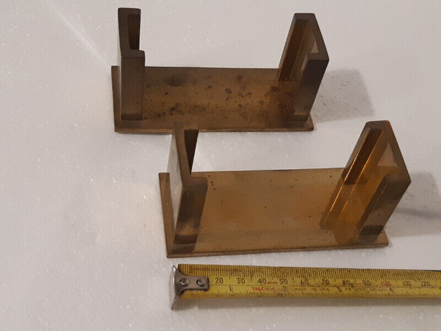 2 SOLID BRASS business card holders - matching vintage pair in Other Business & Industrial in Hamilton - Image 2