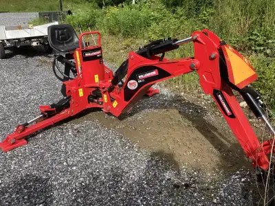 Backhoe, pelle de tracteur GX 720 Wallenstein avec kit de montage et seau pour attacher au PTO (3 po...