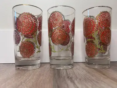 Vintage Flower glassware, View more