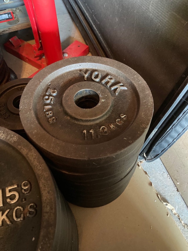 York Olympic plate weights Exercise Equipment Oshawa / Durham