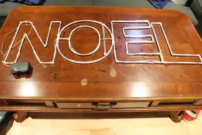 3 LED Christmas Decorations/new in box "NOEL", "PEACE","JOY", View more
