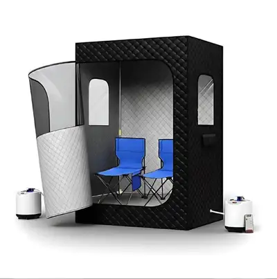 We have personally used this for 2 months and love It, but we are upgrading to a wooden sauna. Comes...