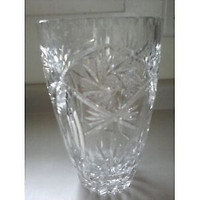 Vintage Heavy Pinwheel Crystal Vase