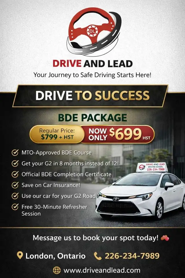 Driving lessons G1, G2 or G441979475215011840