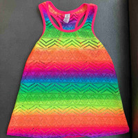 Rainbow Tank Top Beach Cover-up Girls Small - George