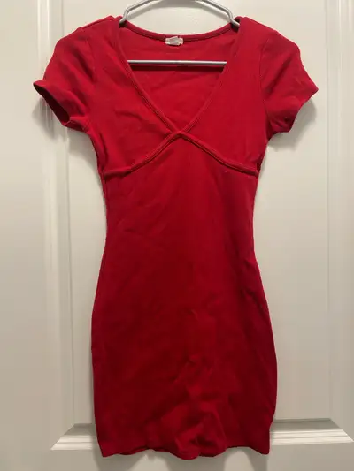 Garage red bodycon dress, View more