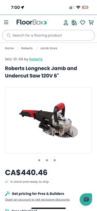 Robert’s 6” jam and undercut saw