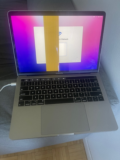 Macbook pro 13 inch touch bar model 2019 screen damage, View more