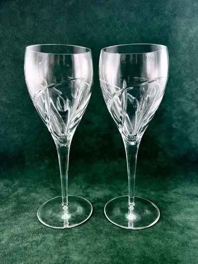 pair large Dartington fine crystal glasses, View more