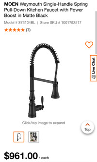 Brand New in Box MOEN Spring Pull-Down Kitchen faucet
