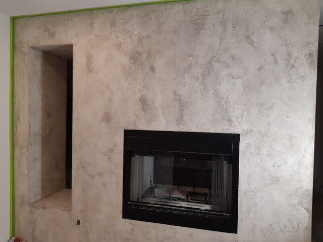 Natural mineral plaster design fireplace walls ceiling and more in Fireplace & Firewood in Calgary