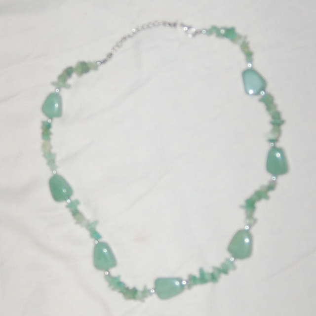 $20 Blue teal / aqua real stone necklace mermaid style in Jewellery & Watches in Sudbury