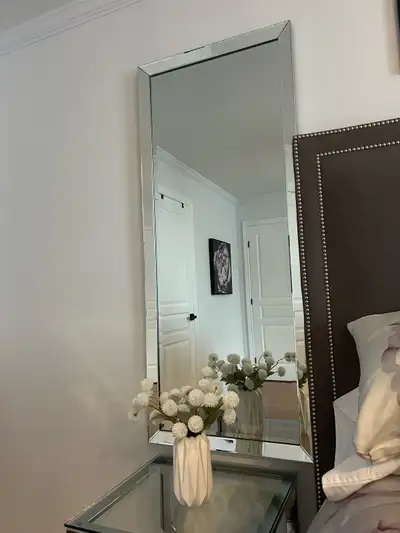 2 Beveled tall Mirrors 58”x24”x1.5”, View more