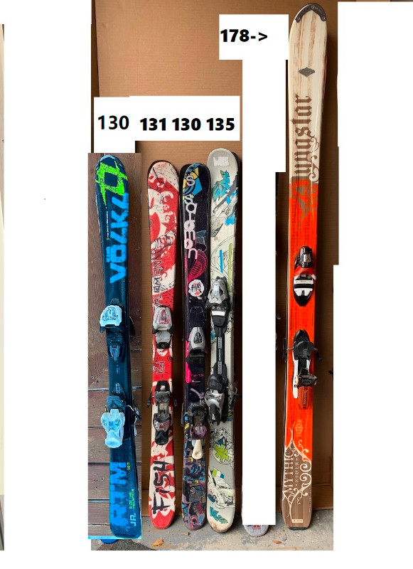110cm to 131cm kids junior Youth Downhill Carving Skis snowblade in Ski in Markham / York Region - Image 2