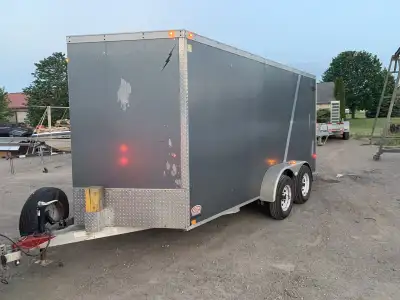 Every thing you need is included. All aluminum cargo trailer for rent. London and Dorchester Dual ax...
