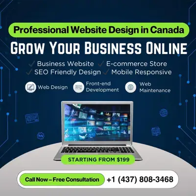 Professional Website Design in Canada – Starting at Just $199!, View more
