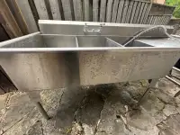 Commercial 3 Carp. sink