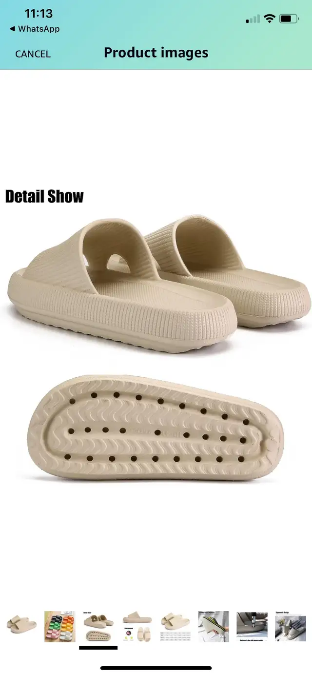 MOLATIN Pillow Slippers for Women and Men,Non-Slip Quick Drying  in Women's - Shoes in London - Image 4