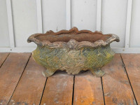 Antique French Cast Iron Planters Jardiniere 