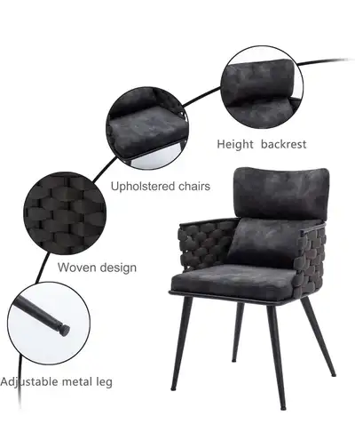 Mid-Century Modern Dining Chairs Set of 2, View more