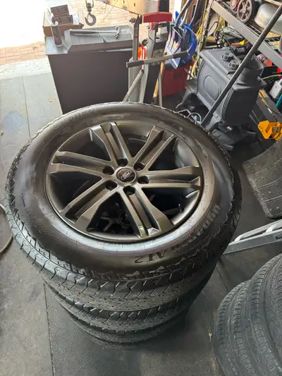 4X complete wheels for sale 20” mags from Lariat F150 from a 2022 TPMS included Tires included (5000...