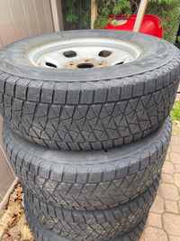 Bridgestone blizzak tires on rims 17”