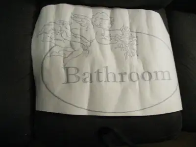 BATHROOM ANGEL DECAL, View more
