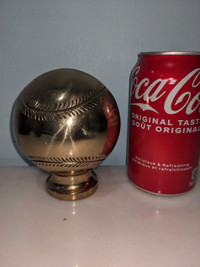 Vintage heavy brass baseball piggy coin bank