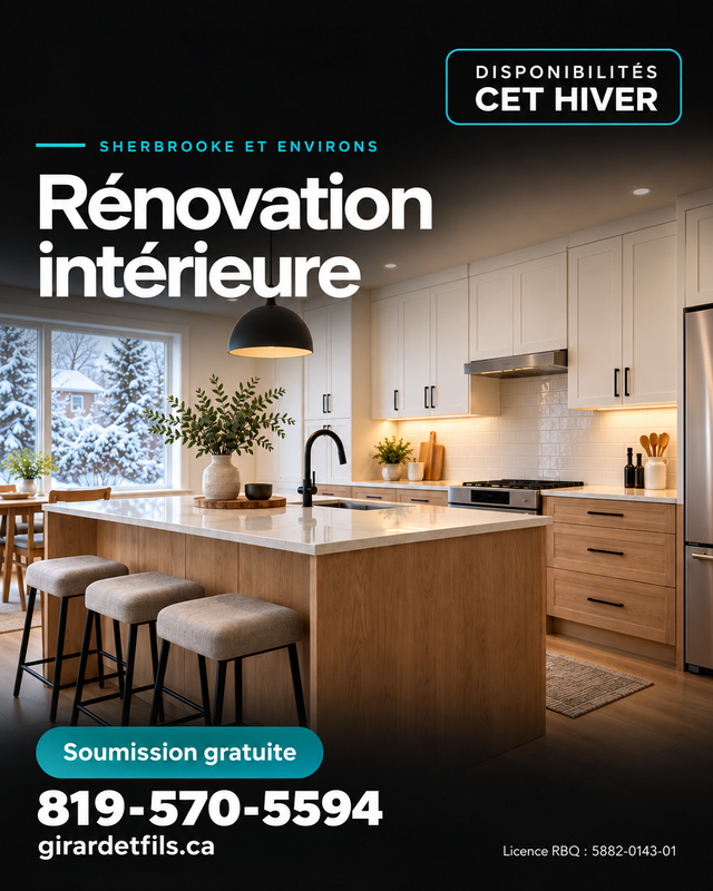Renovation in Sherbrooke and Surrounding Areas